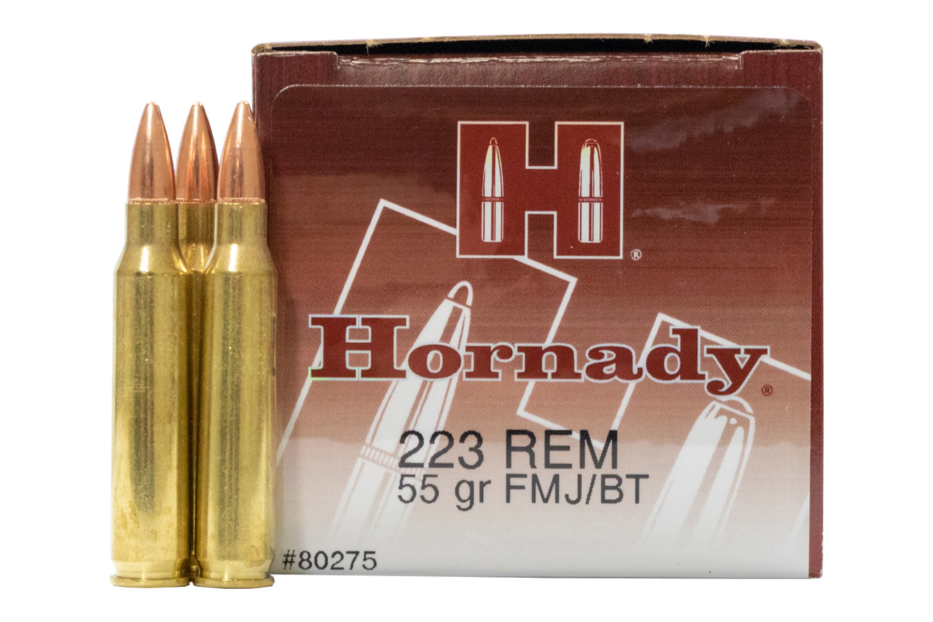 Hornady 223 Remington 55 gr FMJ Boat Tail Police-Trade Ammo 50/Box