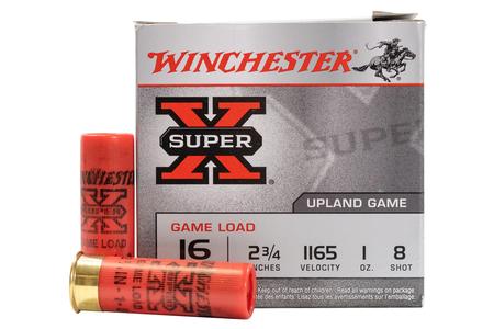WINCHESTER AMMO 16 Gauge 2-3/4 In 1oz 8 Shot Upland Game Super X 25/Box