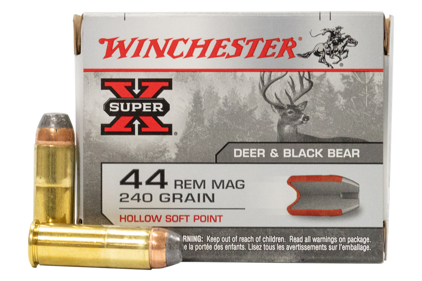 WINCHESTER AMMO 44 MAG 240 GR HOLLOW SOFT POINT SUPER-X