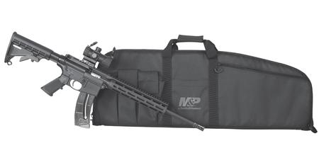 SMITH AND WESSON MP15-22 Sport 22LR Rimfire Rifle w/ Red/Green Dot Optic and Duty Series Gun Case