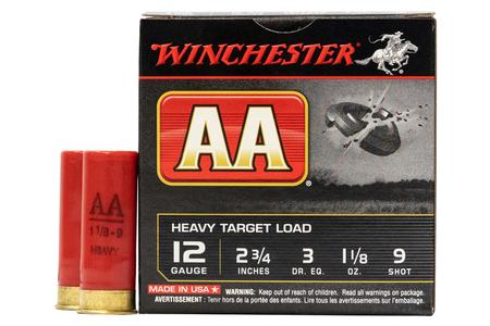 WINCHESTER AMMO 12 Gauge 2 3/4 1 1/8 oz 9 Shot AA Target Load 25/Box