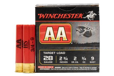 WINCHESTER AMMO 28 Gauge 2 3/4 in 3/4 oz 9 Shot - AA Target Load 25/Box