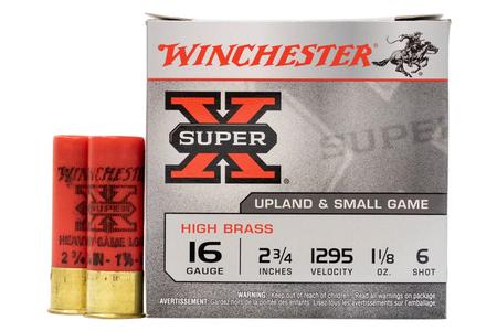 WINCHESTER AMMO 16 Gauge 2 3/4 in 1 1/8 oz 6 Shot Super X 25/Box