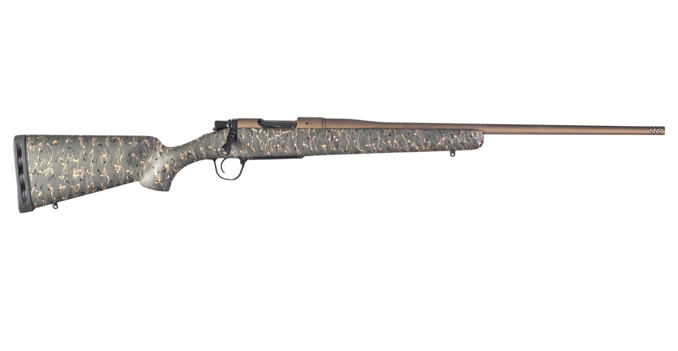 Christensen Arms Mesa 28 Nosler Bolt-Action Rifle w/ Burnt Bronze Cerakote Barrel and Green/Black/Tan Stock