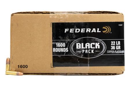 FEDERAL AMMUNITION 22 LR 36 gr Copper Plated Hollow Point Black Pack 1600/Box