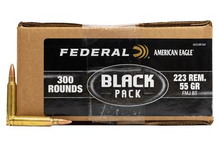 FEDERAL AMMUNITION 223 REM 55 gr FMJ BT Black Pack 300/Box