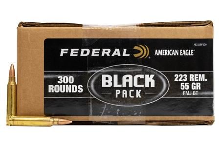 223 REM 55 GR FMJ BT BLACK PACK