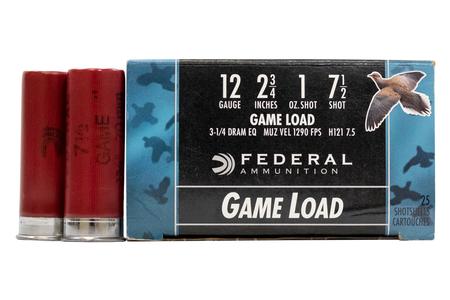 FEDERAL AMMUNITION 12 Gauge 2 3/4 in 1 oz 7.5 Shot Game Load Police Trade Ammo 25/Box