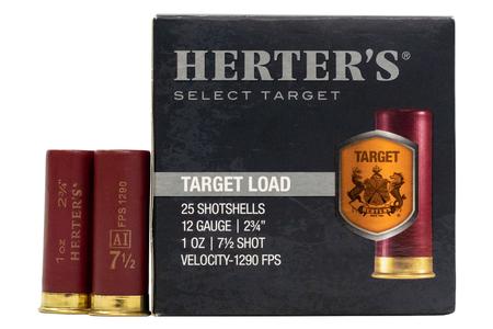 HERTERS 12 Gauge 2 3/4 in 1 oz 7.5 Shot Select Target Police Trade Ammo 25/Box