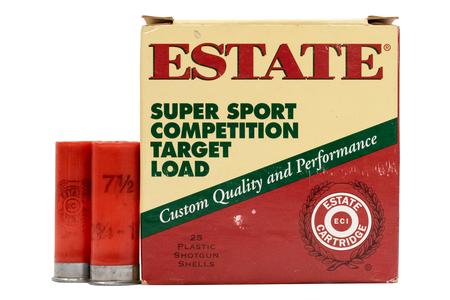 ESTATE CARTRIDGE 12 Gauge 2 3/4 in 7.5 Shot Super Sport Target Load Police Trade Ammo 25/Box