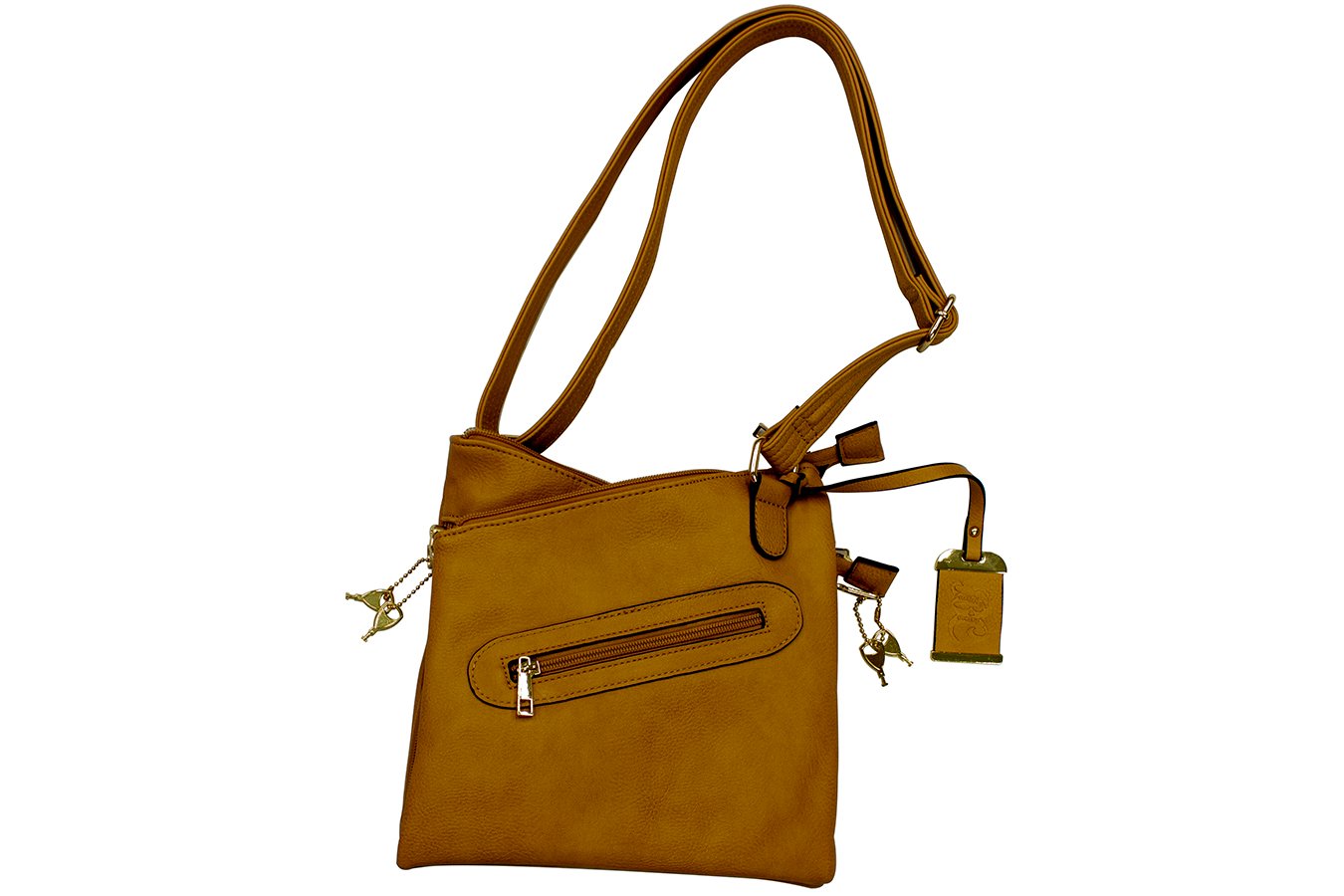Bulldog Cross Body Purse with Holster Tan