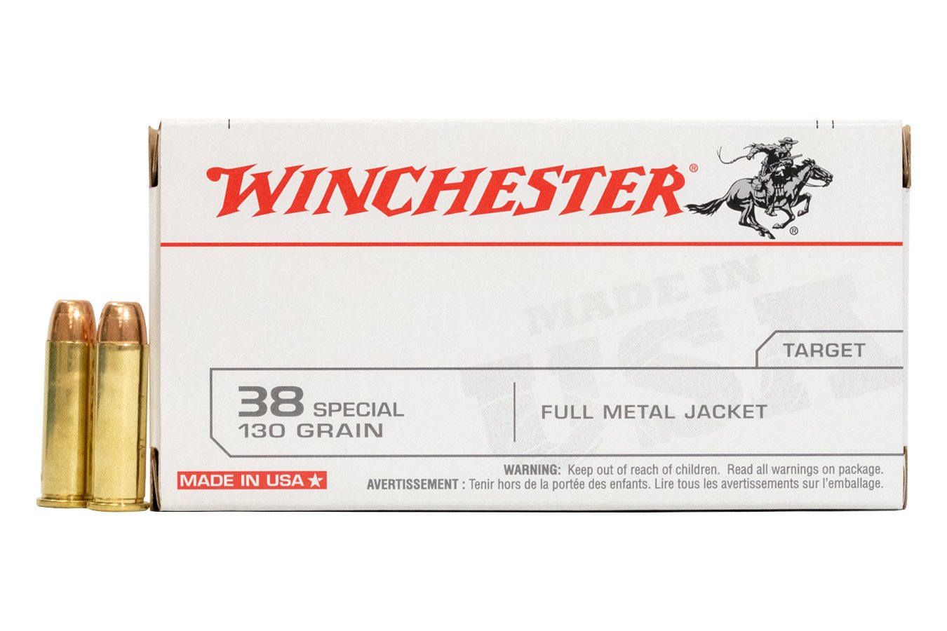 WINCHESTER AMMO 38 SPL 130 GR FMJ