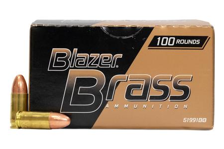 CCI AMMUNITION 9mm 115 gr FMJ Brass 100 Round Bulk Pack