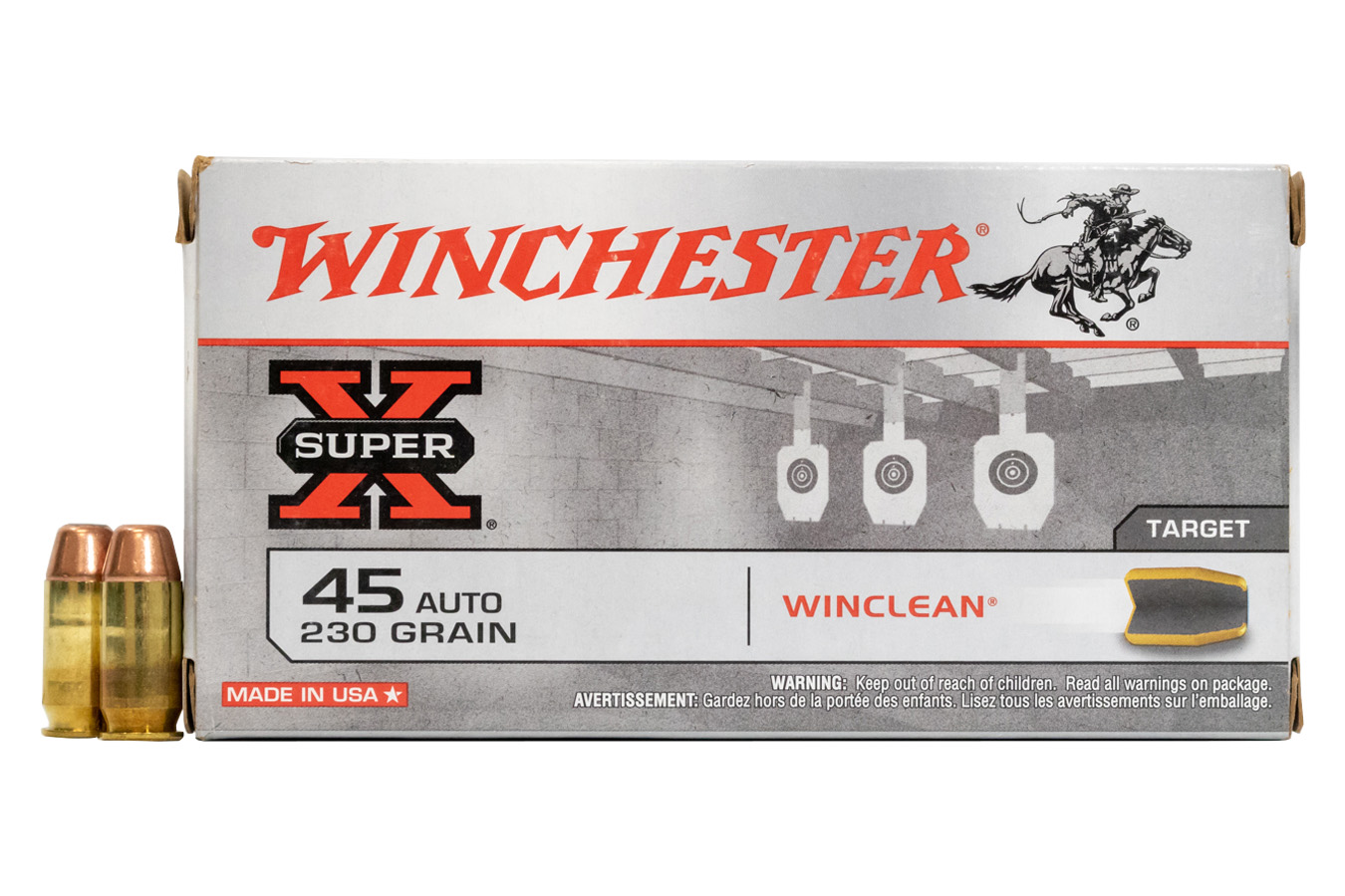 WINCHESTER AMMO 45 AUTO 230 GR  WINCLEAN SUPER-X