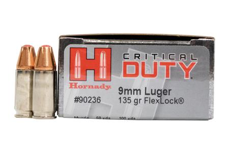 HORNADY 9mm Luger 135 gr FlexLock Critical Duty 25/Box