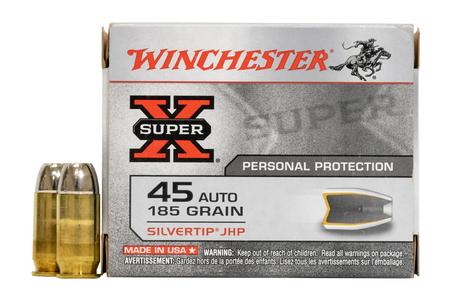 WINCHESTER AMMO 45 Auto 185 gr Silvertip JHP Super-X 20/Box