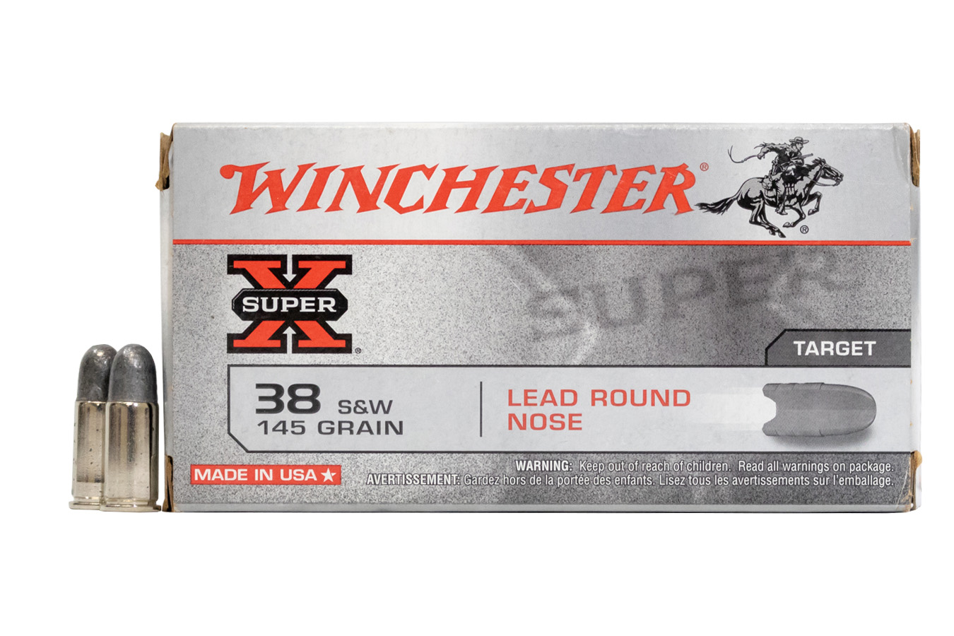 WINCHESTER AMMO 38 SW 145 GR LRN SUPER-X