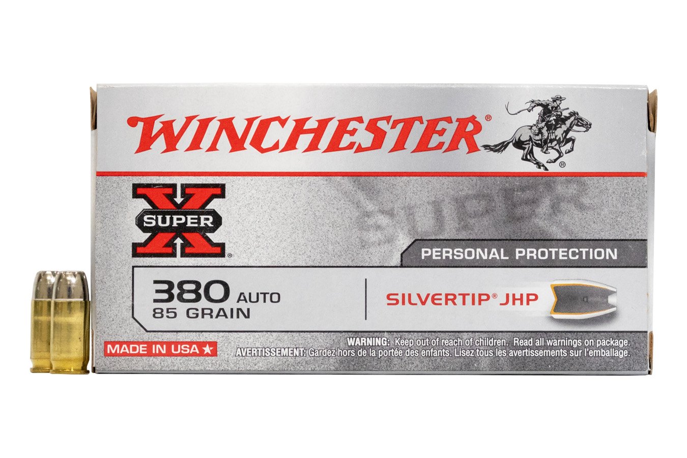 WINCHESTER AMMO 380 AUTO 85 GR SILVERTIP HP SUPER-X