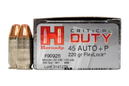 45 AUTO +P 220 GR CRITICAL DUTY