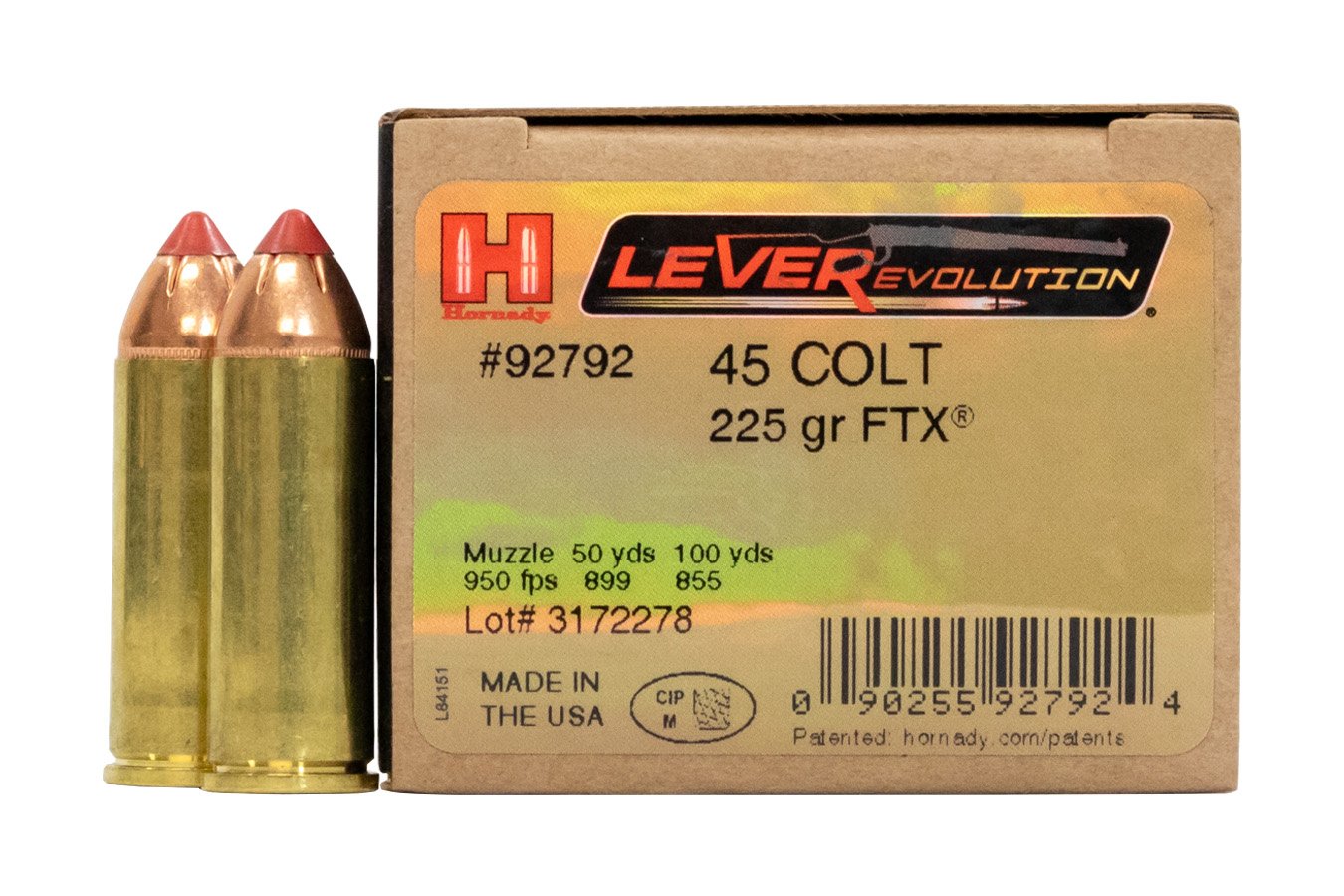 HORNADY 45 COLT 225 GR FTX LEVEREVOLUTION