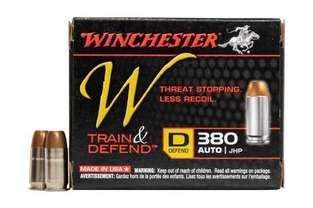 WINCHESTER AMMO 380 Auto 95 gr JHP W Train and Defend 20/Box