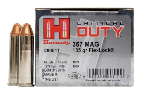 Hornady 357 Mag 135 gr Flexlock Critical Duty 25/Box