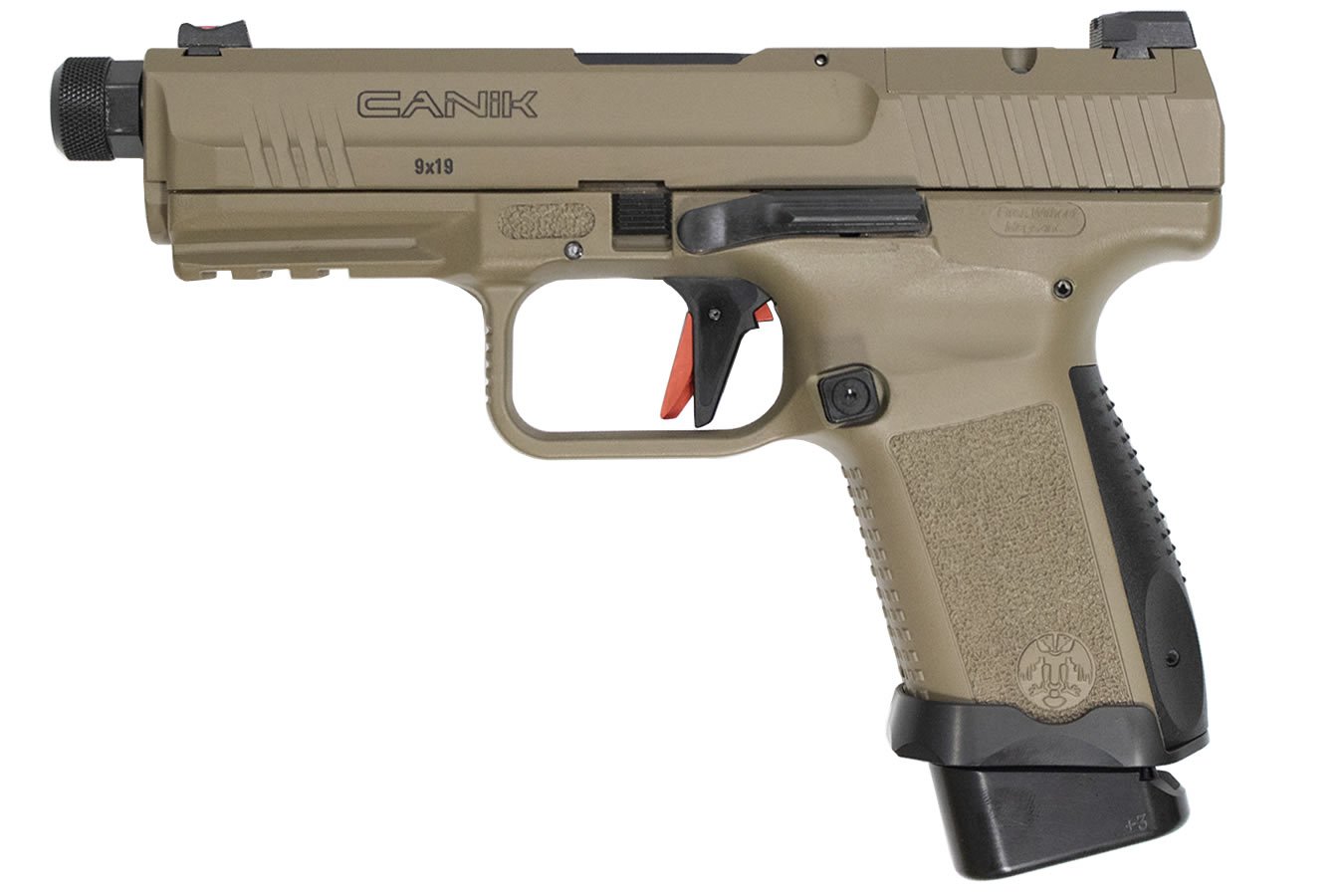 CANIK TP9 ELITE COMBAT 9MM FDE WITH THREADED BARREL