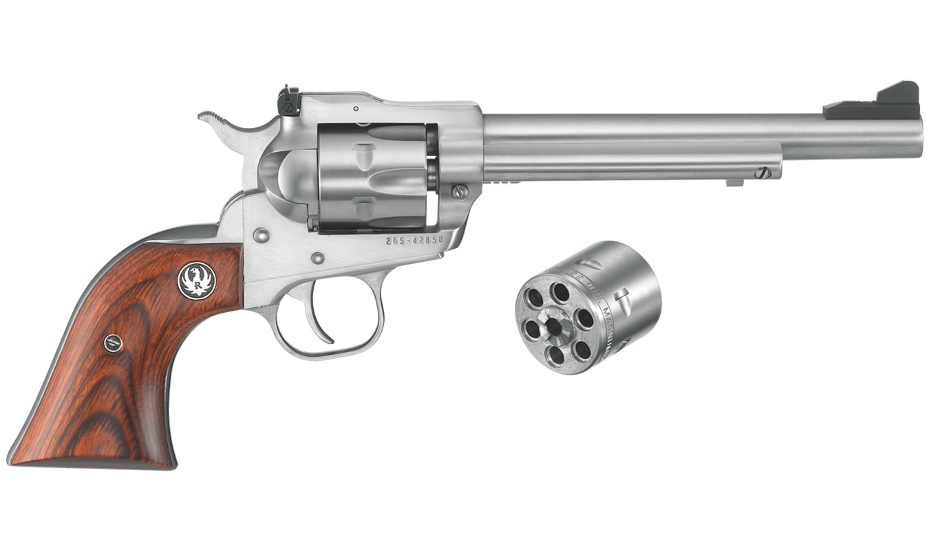 RUGER NEW MODEL SINGLE-SIX 22 LR/22 MAG 2 CYLINDERS 6.5 IN BBL STAINLESS