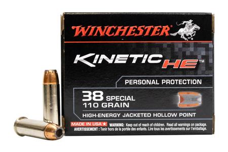 WINCHESTER AMMO 38 Special 110 gr High Energy JHP Kinetic HE 20/Box