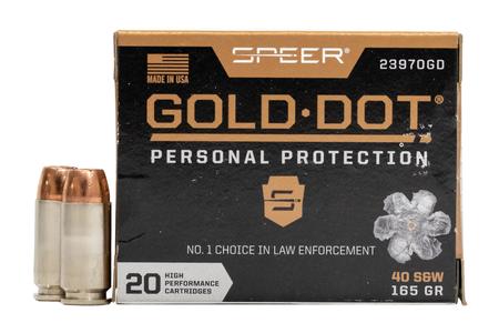 SPEER AMMUNITION 40SW 165 GR Gold Dot Personal Protection Hollow Point 20/Box