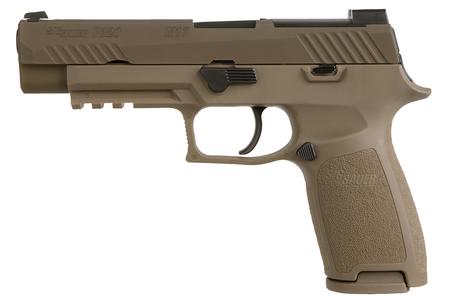 SIG SAUER P320 M17 9mm Full-Size Flat Dark Earth (FDE) Pistol with No Manual Safety