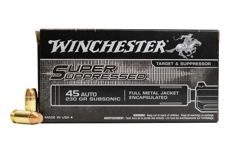 Winchester 45 ACP 230 gr Subsonic FMJ Encapsulated - Super Suppressed 50/Box