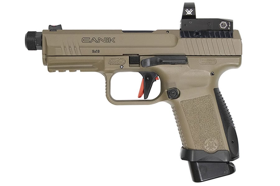 Canik TP9 Elite Combat 9mm Flat Dark Earth Pistol w/ Threaded Barrel and Vortex Venom