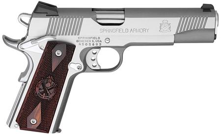 SPRINGFIELD 1911 Loaded .45 ACP Stainless Steel Gear Up Package with 5 Magazines and Range Bag