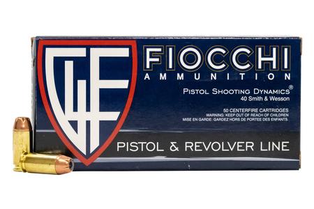 FIOCCHI 40SW 165 gr JHP Police Trade Ammo 50/Box