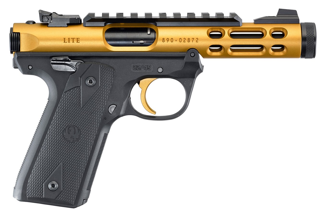 Ruger Mark IV 22/45 Lite 22LR Gold Anodized with Threaded Barrel