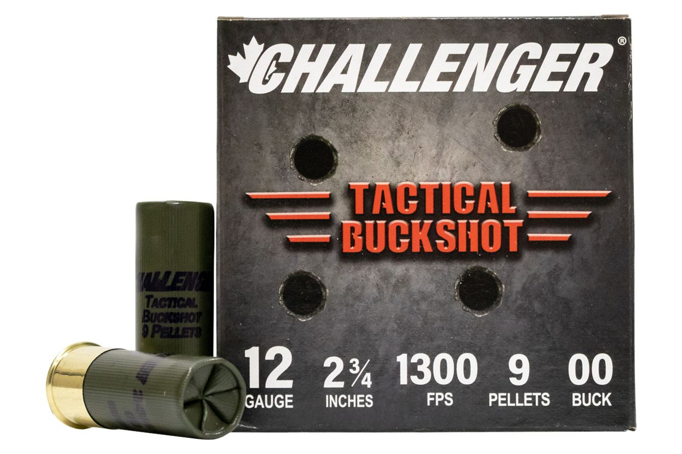 CHALLENGER AMMO 12 GA  2-3/4 IN 00 BUCK 9 PELLET