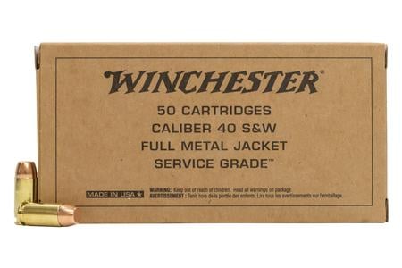 WINCHESTER AMMO 40SW 165 gr FMJ FN Service Grade 50/Box