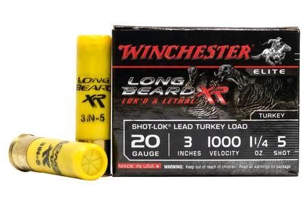 Winchester 20 Gauge 3 in 1-1/4 oz #5 Long Beard XR 10/Box