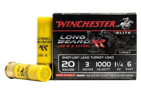 WINCHESTER AMMO 20 Gauge 3 in 1-1/4 oz #6 Long Beard XR 10/Box