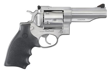 RUGER Redhawk 44 Rem Mag Satin Stainless Revolver with Hogue Monogrip