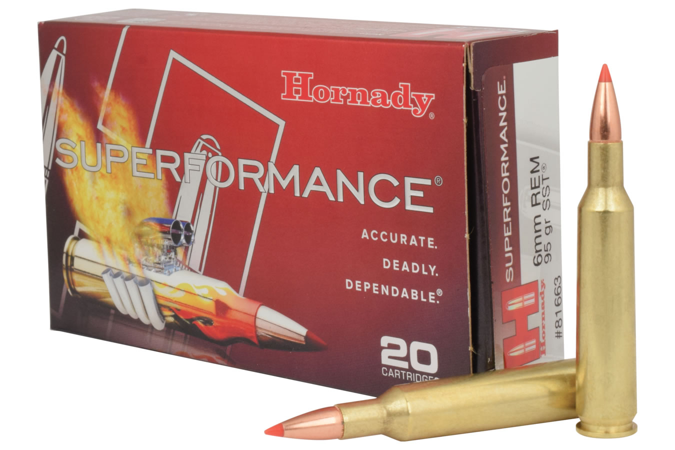 HORNADY 6MM REM 95 GR SST SUPERFORMANCE