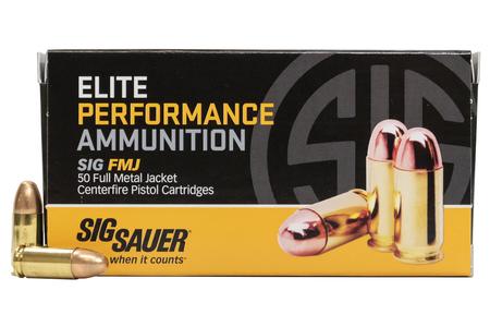 Sig Sauer 9mm Luger 124 gr FMJ Elite Ball 50/Box