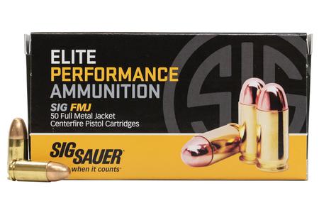 SIG SAUER 9mm Luger 124 gr FMJ Elite Ball 50/Box