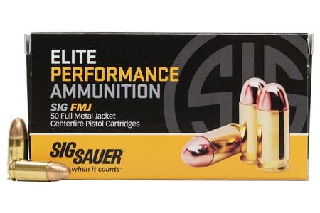 SIG SAUER 9mm Luger 147 gr FMJ Elite Ball 50/Box