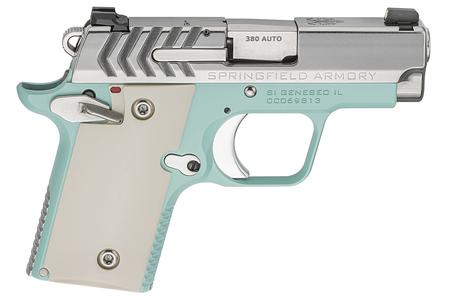 SPRINGFIELD 911 .380 ACP Carry Conceal Pistol with Vintage Blue Cerakote/Stainless Finish