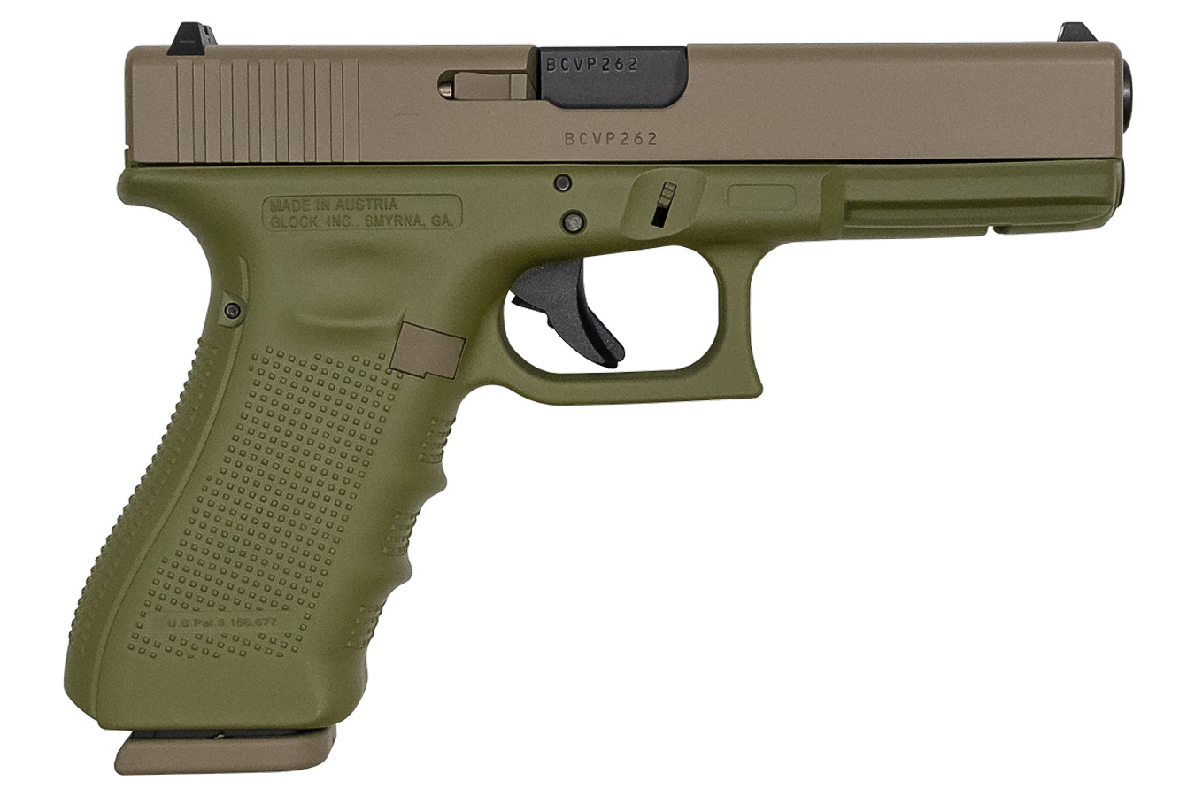 GLOCK 17 GEN4 9MM BAZOOKA GRN FDE CERAKOTE