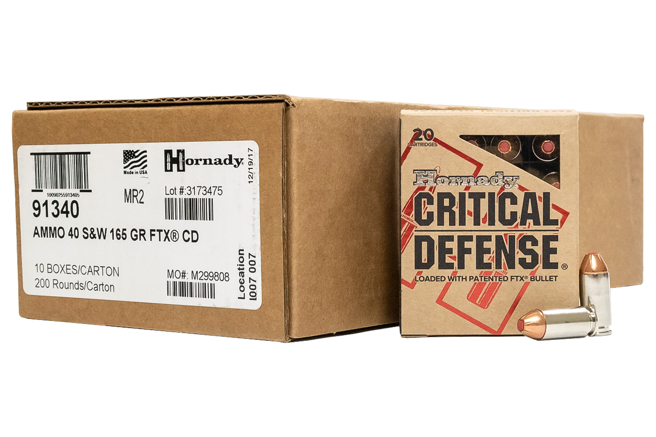 HORNADY 40 SW 165 GR FTX CRITICAL DEFENSE