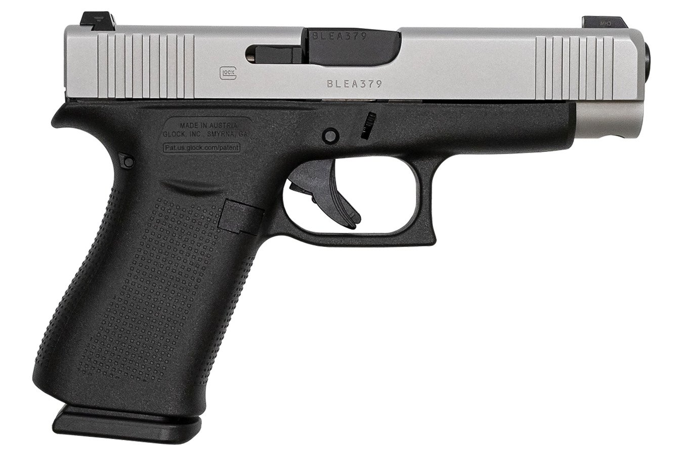 GLOCK 48 SINGLE STACK 9MM SLVR SLIDE NIGHT SIGHTS