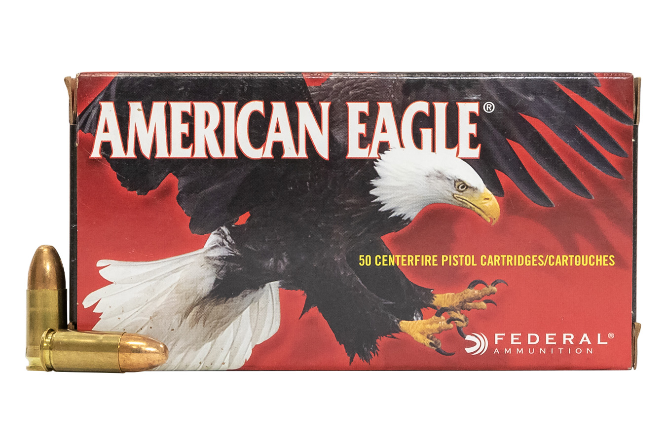 Federal 9mm 124 gr FMJ American Eagle Police Trade Ammo 50/Box